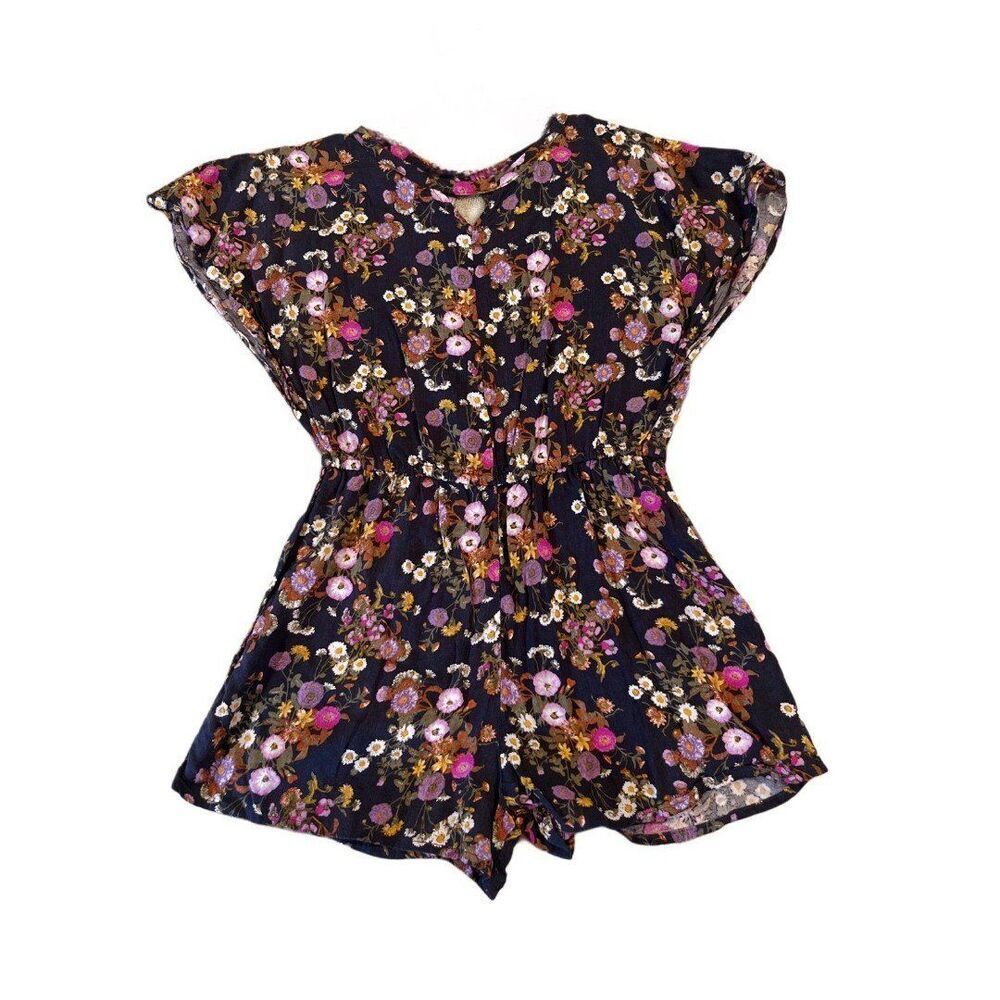 Art Class Girls Floral One Piece Romper Size 6/6X